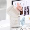 Pearl Glaze Bow Coffee Cup Girl Heart Mug High Value Water Cup Ceramic Cup Gift Creative Cup