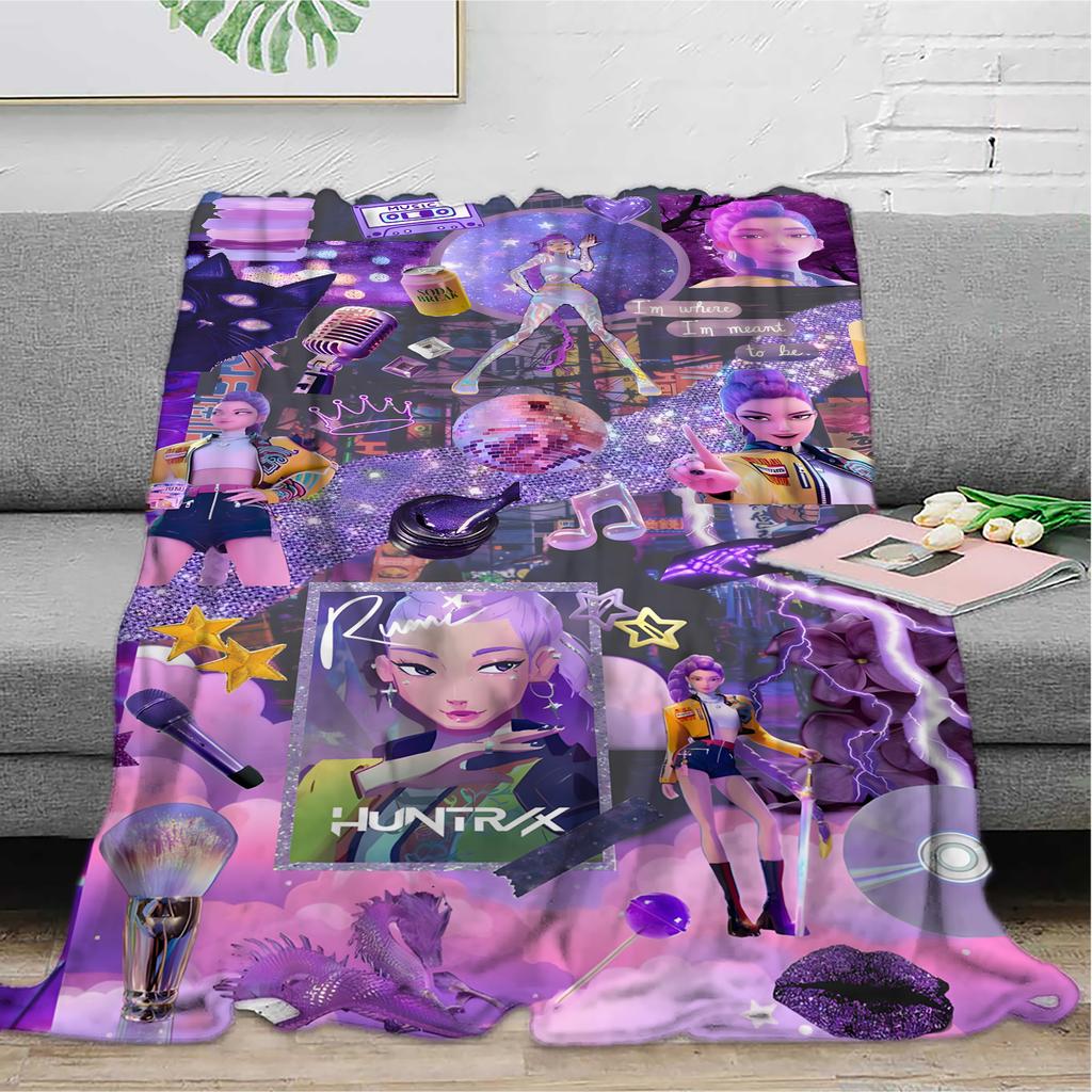 Flannel Digital Printed Blanket Conditioning Blanket Sofa Blanket Girl Gift