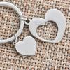 Creative Heart-shaped Ornament Key Holder Smooth Stainless Steel Fashionable Keychains for Woman Bag Ornament