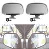 2X Серебристое регулируемое автомобильное зеркало заднего вида бокового обзора для слепой зоны, широкоугольное, универсальное