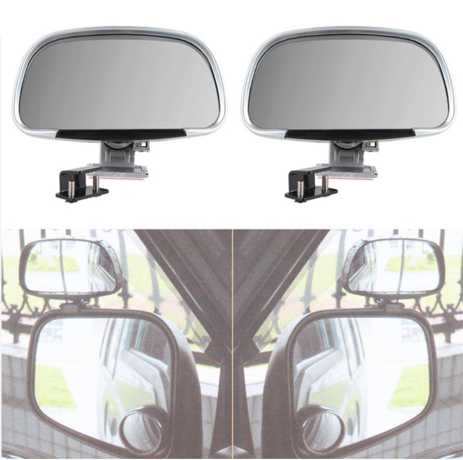 2x Универсальное регулируемое автомобильное зеркало бокового вида для слепой зоны, зеркала с широким углом обзора