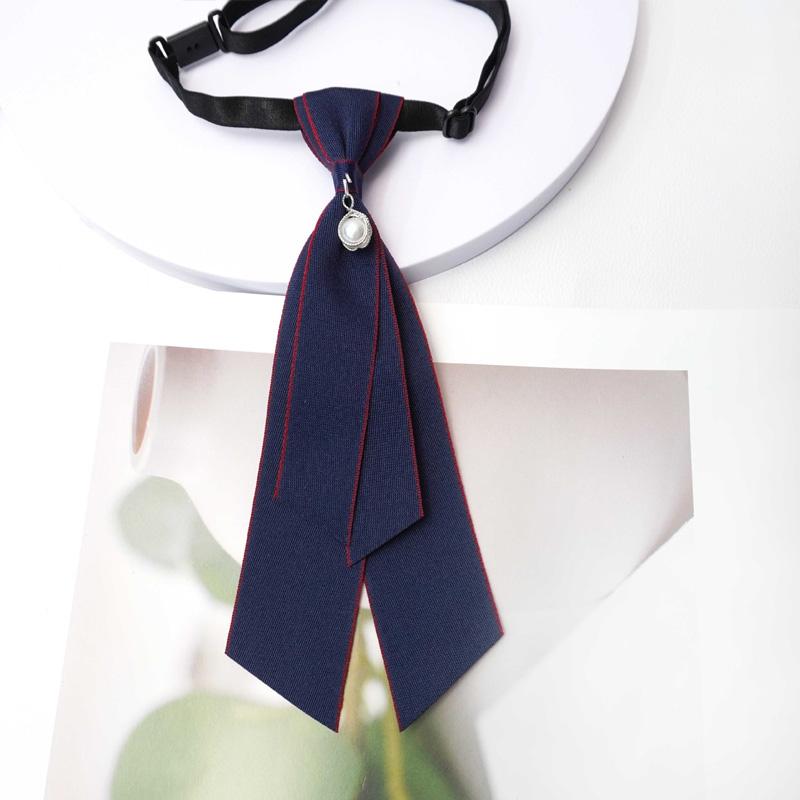 1 шт. Блузка простая из полиэфирного волокна в студенческом стиле женская рубашка с галстуком-бабочкой пиджак с инкрустацией из синтетического жемчуга