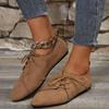 Shoes for Women 2024 Fashion Lace-up Women's Flats Hot Sale Plus Size Daily Flats Women Sexy Pointed Toe Flat Low Heels Zapatos