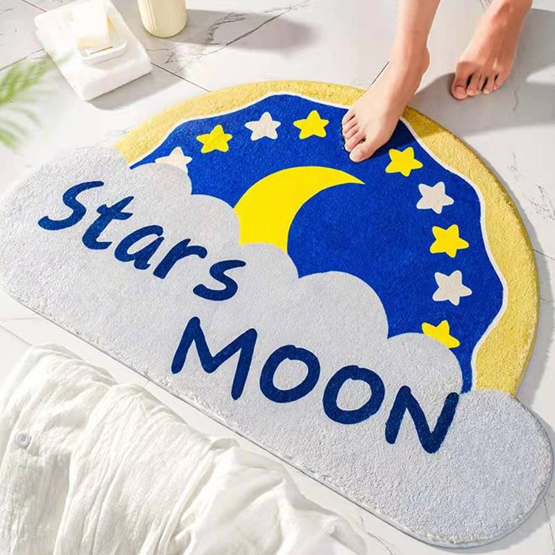 Cartoon Soft and Thick Imitation Cashmere Carpet Door Mat Dirt Resistant Wear-resistant Carpet Non-slip Absorbent Mat