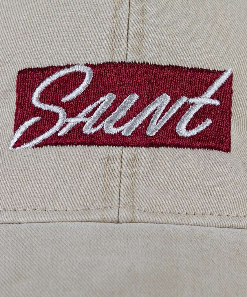 Кепка-бейсболка Wig Saint с логотипом Box Logo, вымытая катионовым способом - Светло-бежевый