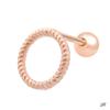 Cordé 14K Gold Needle Rose Gold Simple Round Ring Piercing (S8539151)
