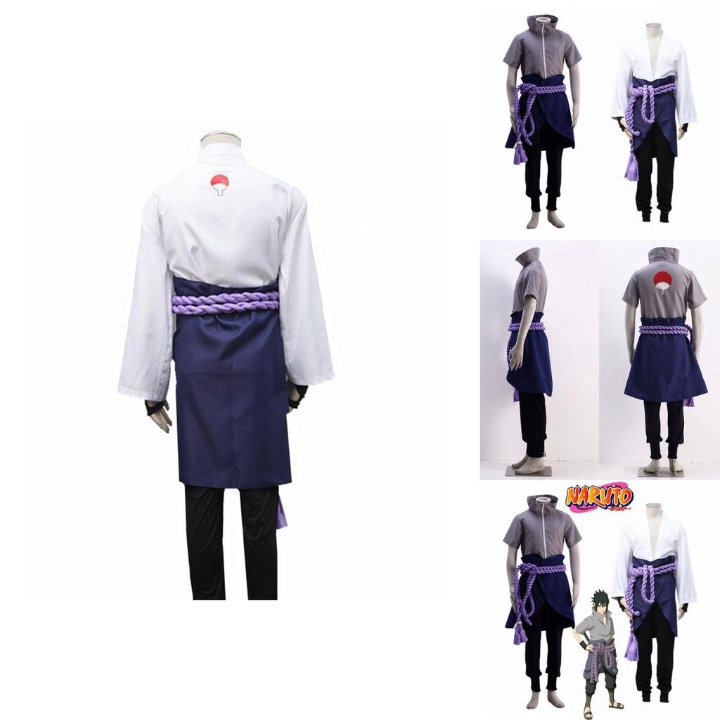 Naruto Uchiha Sasuke Deluxe Cosplay Costume With Zipper For Halloween Role Play