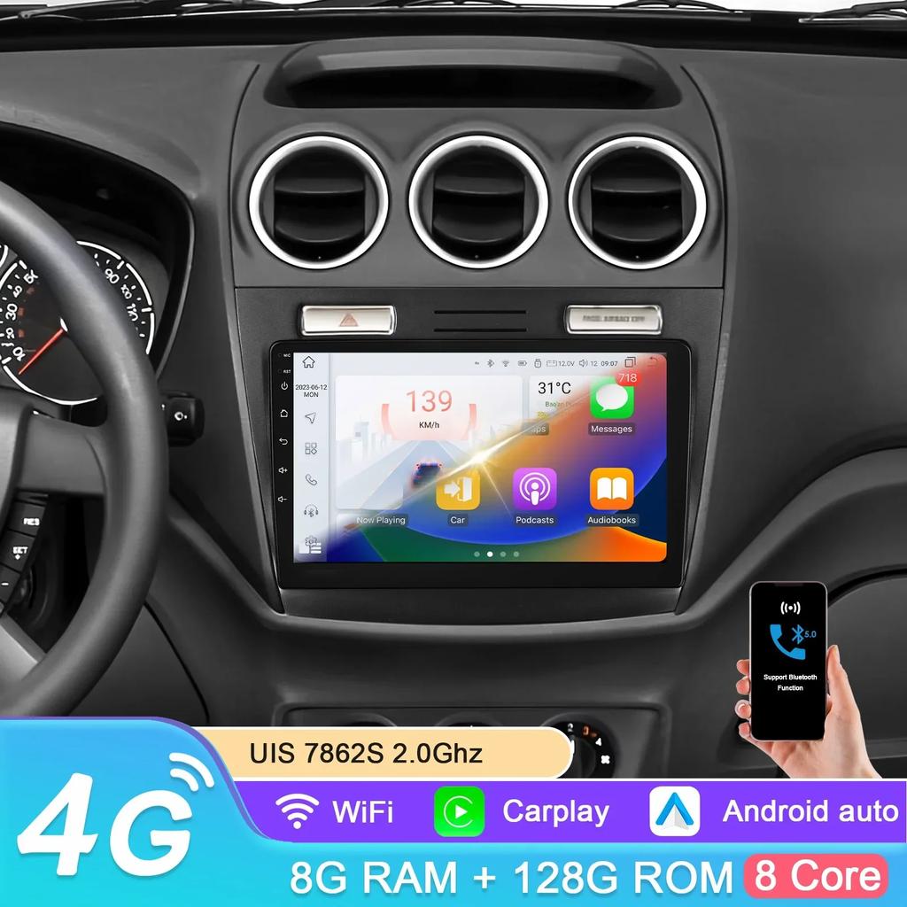 Hizpo 8-ядерный Carplay 4G 10,1-дюймовый автомобильный интеллектуальный Android-радиоприемник для Ford Transit Connect 2005-2014 Tourneo Connect интеллектуальный экран DSP