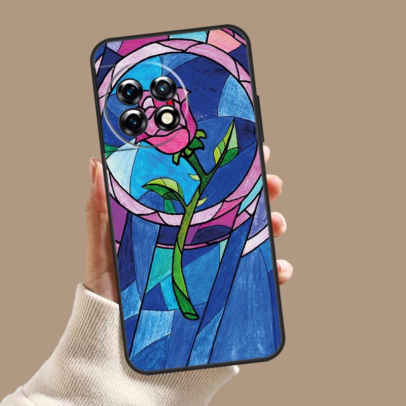 Чехол 'Витражная Роза Галактик' для OnePlus 12 11 9 10 Pro 12R 10R 9R 8T 10T Nord 3 2T N10 N20 N30 CE 2 Lite CE4