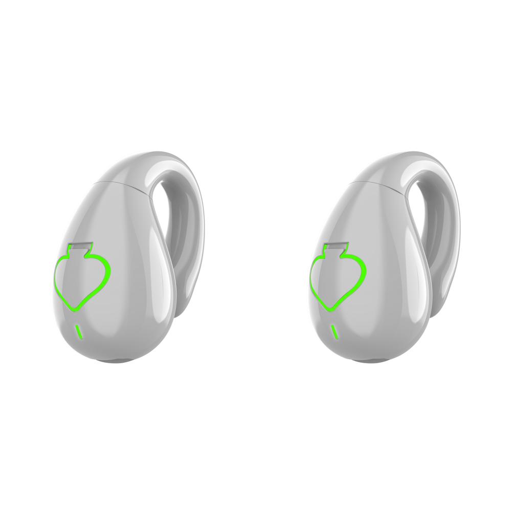 - Einzelner Ohrclip-Kopfhörer Bluetooth-kompatibler 5.3-Funkkopfhörer (weiß)