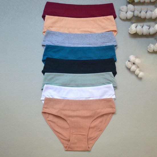 Женские трусы со средней талией, эластичные, мягкие, антисептические, хлопковые, треугольные, трусики больших размеров, однотонные, дышащие, впитывающие влагу, женские трусы, нижнее белье
