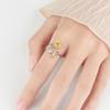 1pcs plated Imitation Gold Ring Simple Women Jewelry Rotatable Micro set Zirconia Personalized Luxury Casual Jewelry