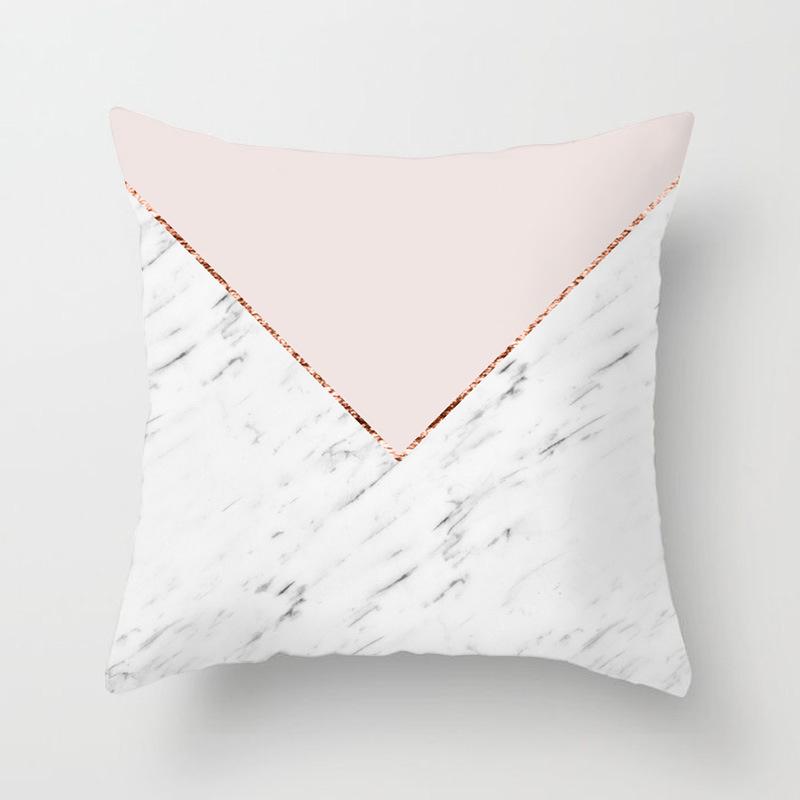 Simple Geometric Sofa Pillowcase Pink Cushion Cover Pillowcase Pillowcase