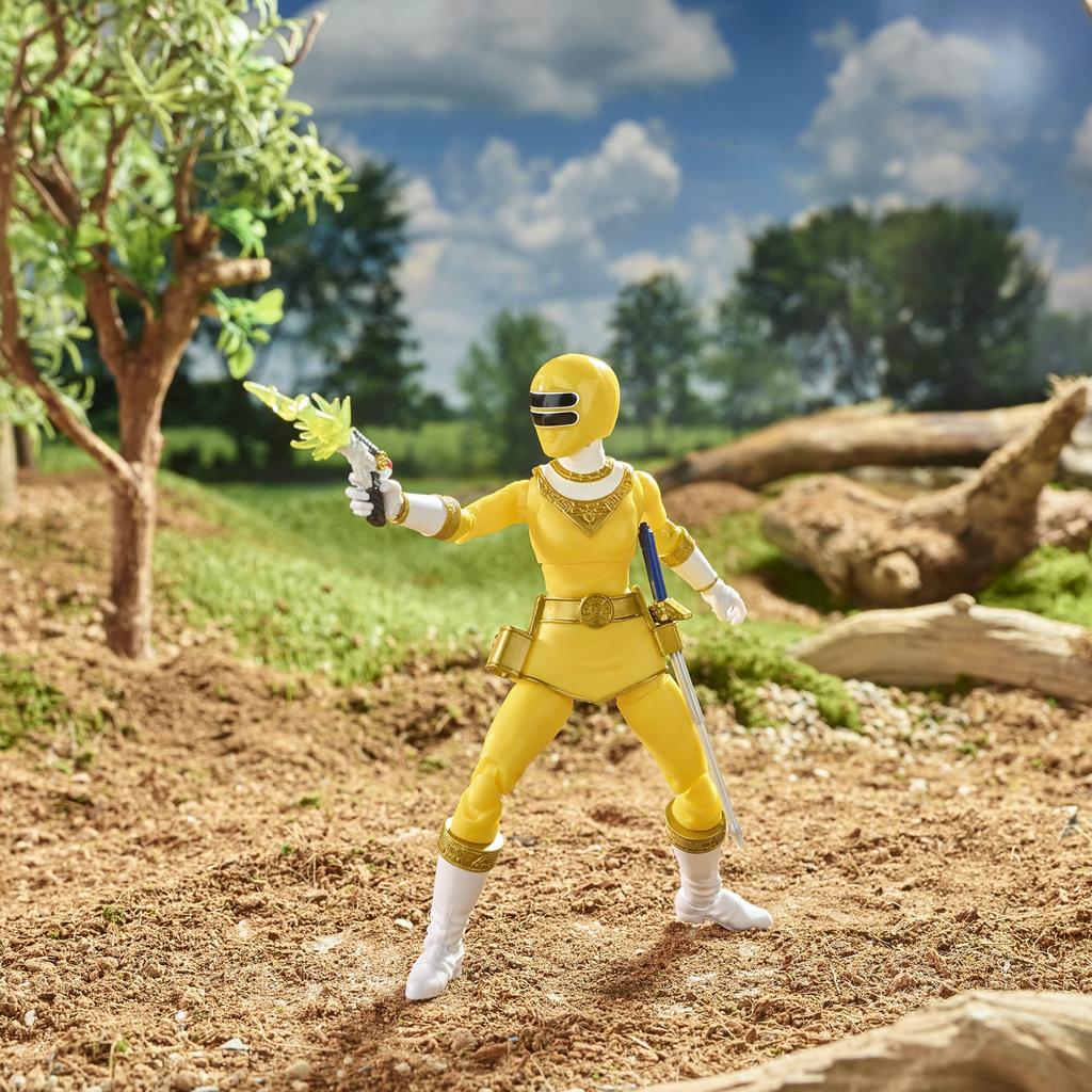 Power Rangers Lightning Collection Zeo Yellow Ranger 6-inch Premium Collectible Action Figure Toy with Accessories, Ages 4 and Up