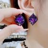 Luxury Rhinestone Teardrop Stud Earrings - Korean Fashion High-End Versatile Jewelry for Women