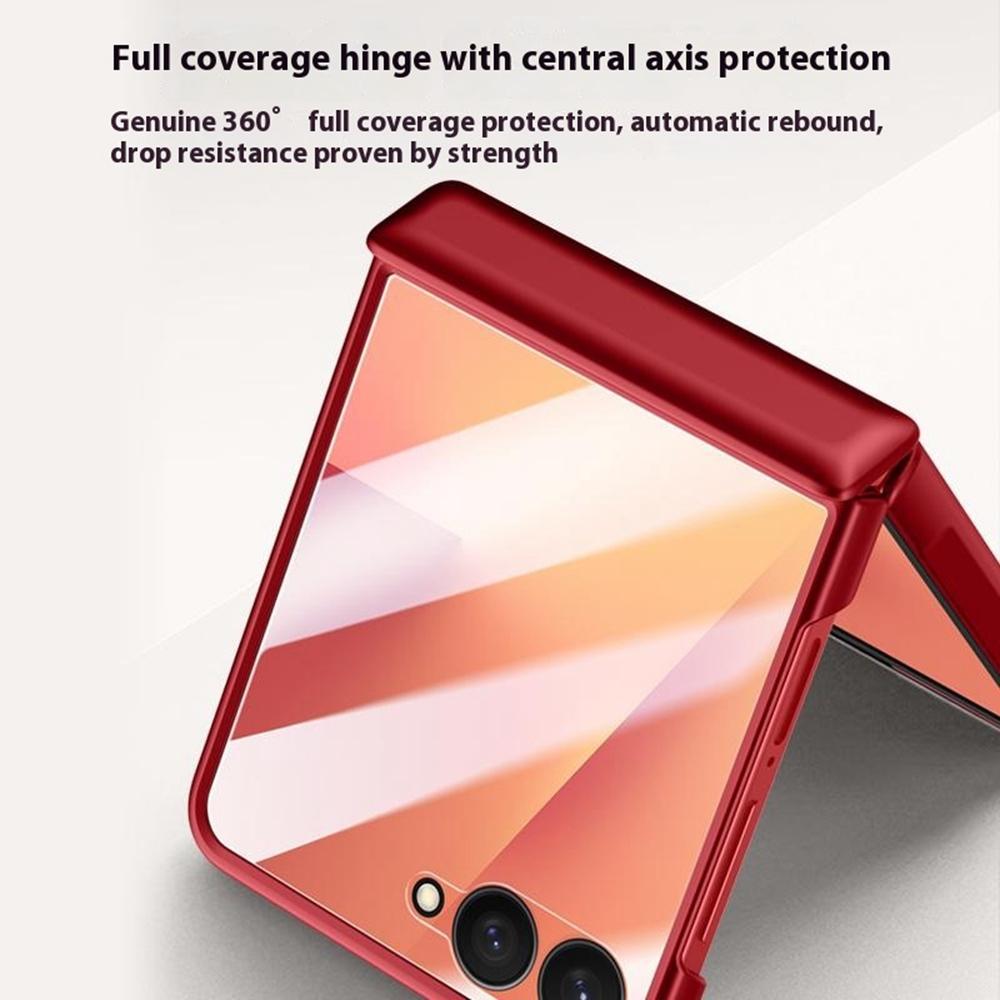 For Samsung Galaxy Z Flip7 5G Case Hard PC Hinge Protection Phone Cover with Rear Small Screen Protector