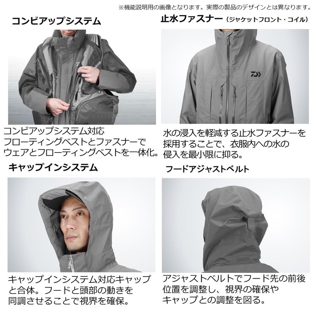 Daiwa Товар Комбинация Зимний костюм Красный Рыболовный Gore-Tex DW-1823 Мужской