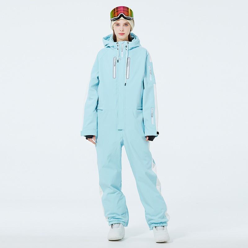 One Piece Snowsuit Unisex Winter Outdoor Windproof Waterproof Warm Ski Suit Snowboarding Skiing