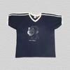 Vintage 90s Curious George T-Shirt XL Navy Blue Ringer Tee Retro Cartoon Graphic Shirt Made in USA