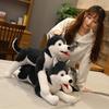 70cm Simulation Husky Dog Plush Toy Simulation Stuffed Dog Animal Toys for Children Soft Baby Doll Kids Lovely Birthday Gift