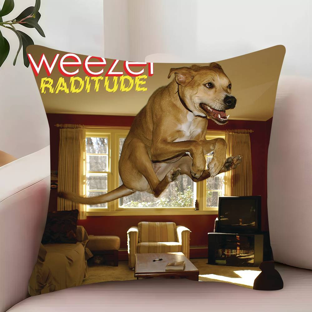 Подушка с принтом W-Weezer Декоративные Защитные чехлы Удобная мягкая для Дивана Гостиной Домашнего офиса
