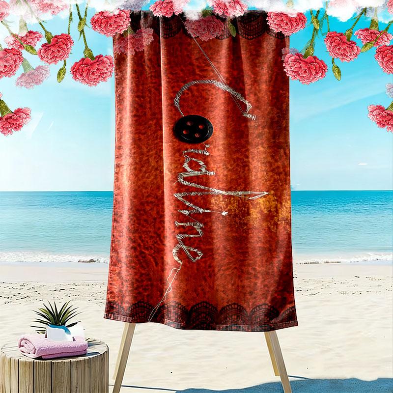 Coraline Print Beach Towel, Large Soft Quick Dry Towel for Beach Camping Swimming