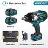 Yofidra 3300N.M 3/4" Brushless Electric Wrench 4 Gears Cordless Rechargeable Efficient Car Repair Power Tools For 18V-21V Battery