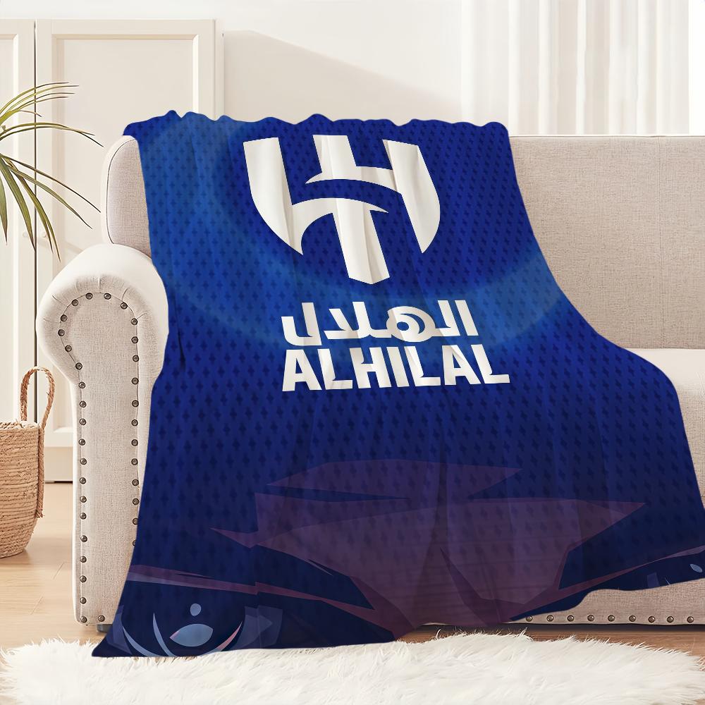 Hot Al H-Hilal S-SFC Football Blanket Soft Comfortable Nap Plush Suitable For Iiving Room Office Bedroom Birthday Home Kid Gift