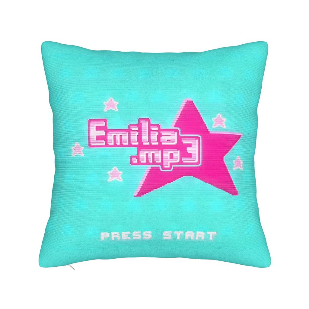 Emilia Music Square Pillow Covers Polyester Home Cushion Cover Cool Decor Pillow Cover 4545