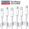 5 шт. 30 Вт PD кабель для быстрой зарядки для Apple iPhone 13 12 11 14 Pro Max Mini USB C кабель для X XR XS MAX 7 8 14 Plus 6 аксессуары