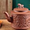 Large Capacity Purple Sand Teapot Plum Blossom Pot Eight Treasures Kirin Purple Sand Pot Household Kung Fu Cup Set