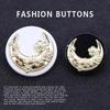 10 шт. металлические пуговицы высокого класса изысканный кардиган свитер женское шерстяное пальто черные пуговицы для одежды Daquan
