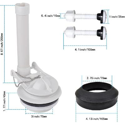 Комплект для замены 3-дюймового сливного клапана с прокладкой и болтами - Совместим с двухкомпонентным унитазом American Standard 738921-100.0070A