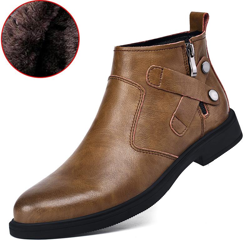 Осень-зима высококачественные мужские ботинки челси, роскошные брендовые белые джинсовые ботинки с боковой молнией, деловые формальные кожаные ботинки