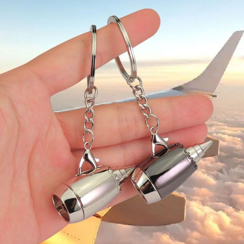 Cellphone Charm Aircraft Engine Key Chain Bag Decorative Mini Jet Engine Aviation Academy
