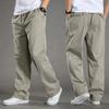 Spring Autumn Thin Men's Casual Pants Work Pants Large Size Loose Men's Long Cargo Pants Elastic Waist Lightweight