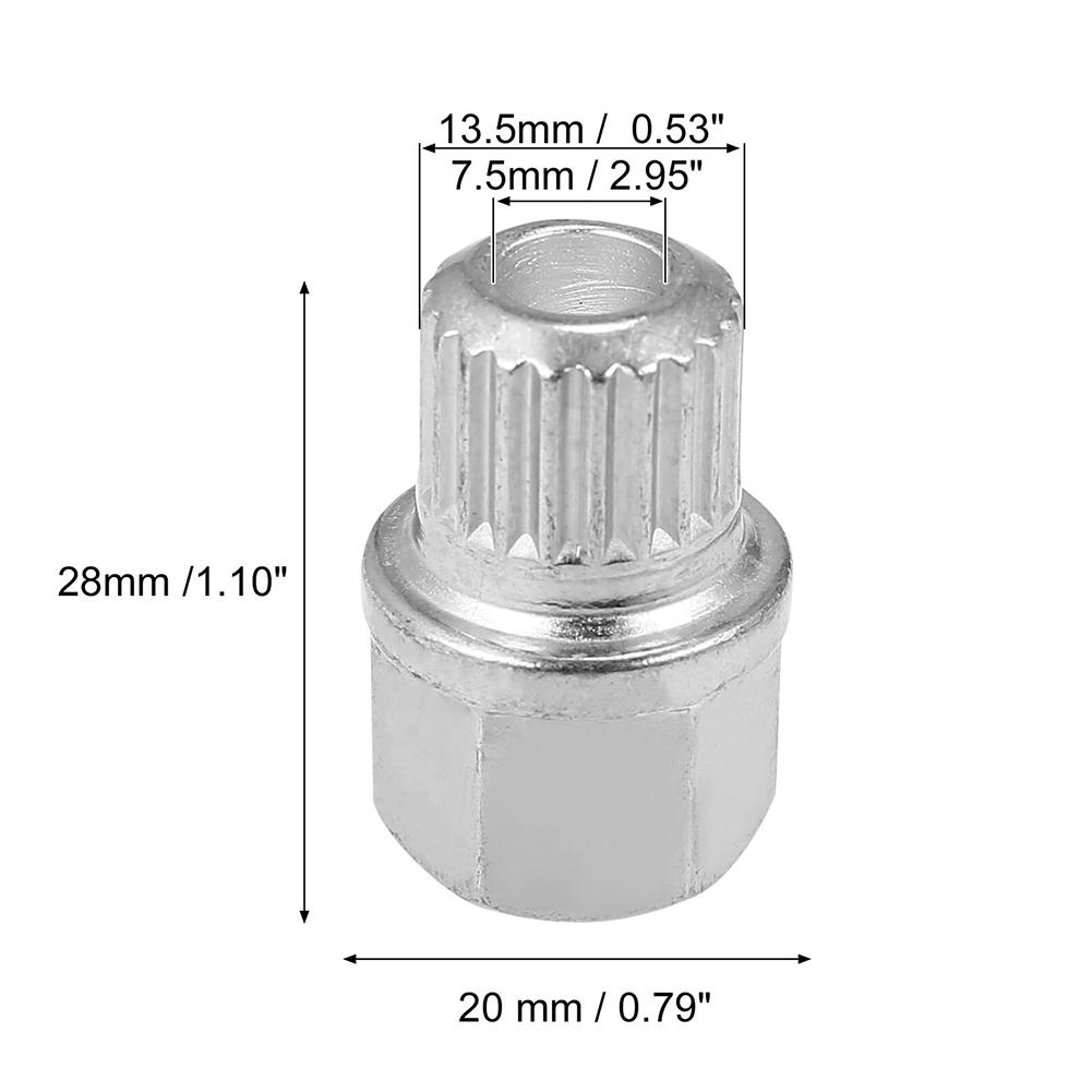 37/21PT Hollow Car Anti Theft Wheel Lock Lug Nut Screw Removal Key For BMW Replacement Auto Accessories