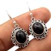 Драгоценный камень черный оникс, твердые серьги из стерлингового серебра 925 пробы, ювелирные изделия ручной работы, висячие серьги