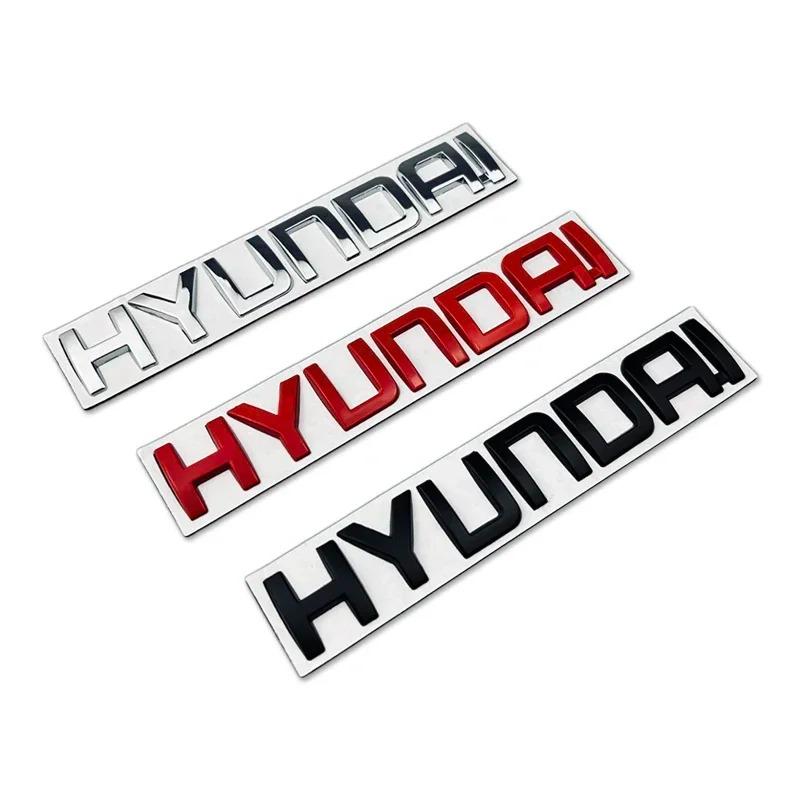 For Hyundai I10 I40 IX20 IX35 Sonata Santa Fe Tucson Solaris Car Exterior Decor ABS Car Trunk Letter Sticker Emblem Badge Decal bw1