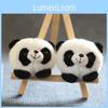 Adorable Plush Panda Keychain Cute Animal Bag Charm Soft Short Fur Pendant