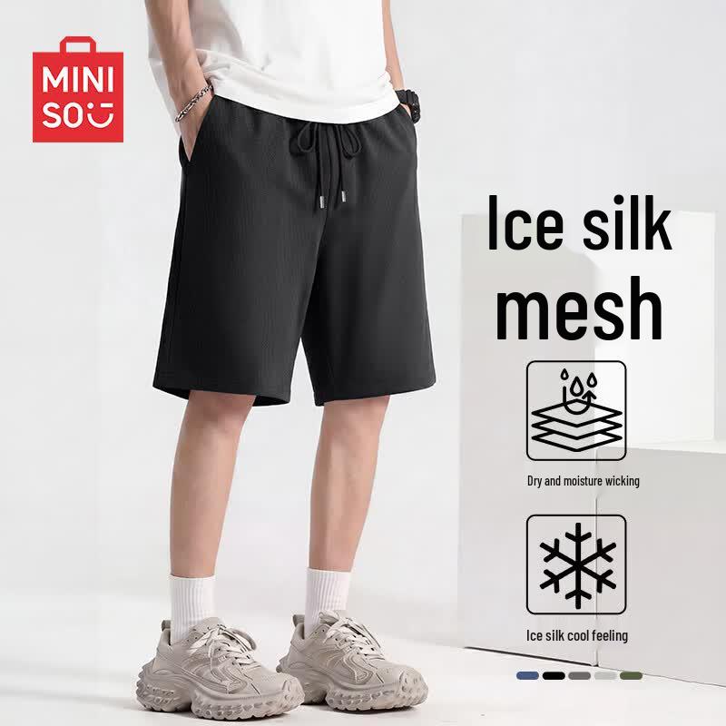 MINISO Мужские летние повседневные и спортивные шорты из быстросохнущей сетки