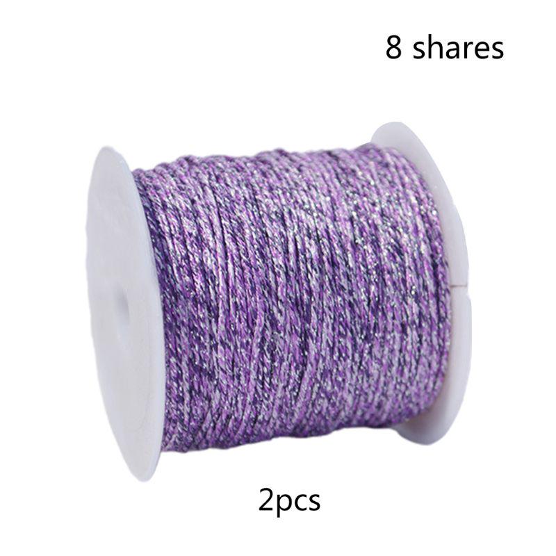 Металлизированные нитки для вышивки, блестящие нитки для вязания крючком, мишурные нитки, сделай сам, шитье