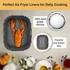 2 Non-Stick Air Fryer Pads - Oven, Oven, Oven - Easy To Clean, Reusable, Scratch-Resistant - For Chicken, French Fries, Pastries