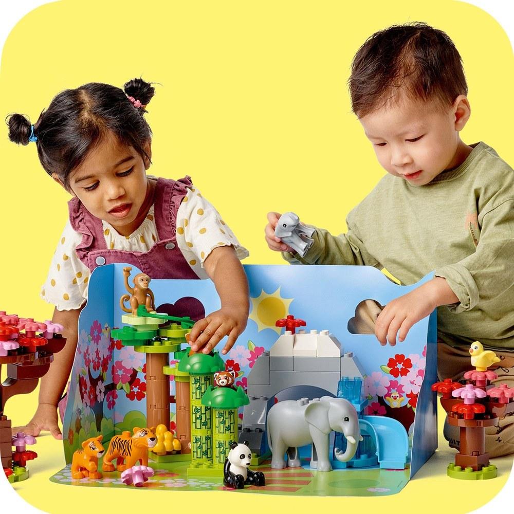 LEGO DUPLO Town Asian Animals Toy Block Set 10974 Animal Figures Gift for Toddlers and Babies Aged 2 and Up