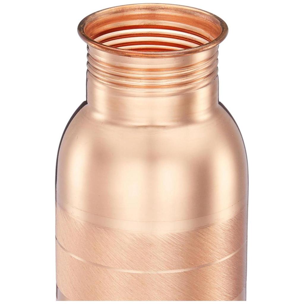 Медная бутылка для воды | 100% медная внутренняя поверхность | Герметичная и устойчивая к ржавчине | Идеально подходит для дома, школы и офиса | 950 мл