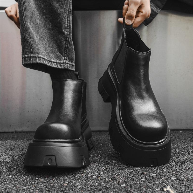 Ботинки Челси с заостренным носком на высокой платформе, ботинки Wizard, мужские и женские, одинаковые ботинки Martin 66627-M