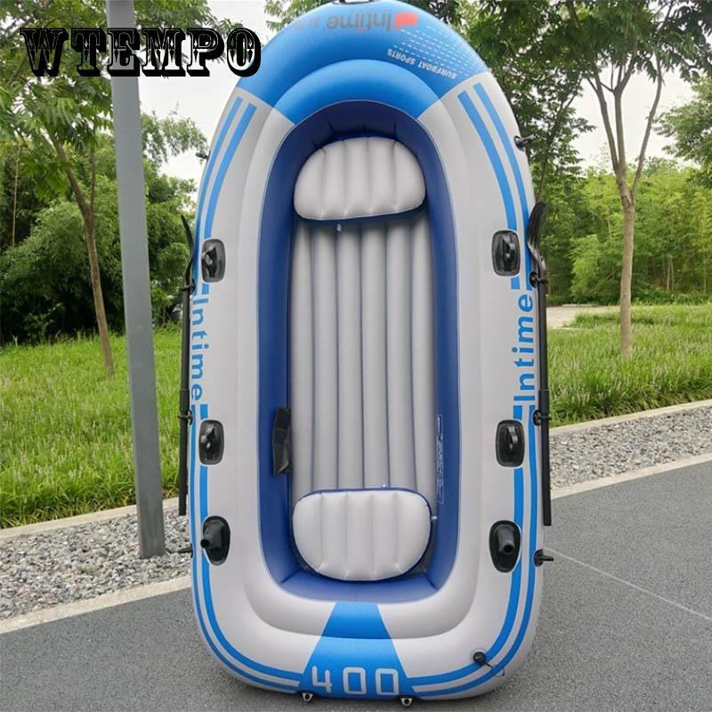 Утолщенная надувная лодка для четырех человек, рыбацкая лодка, рафтинг, резиновая лодка, каяк на воздушной подушке