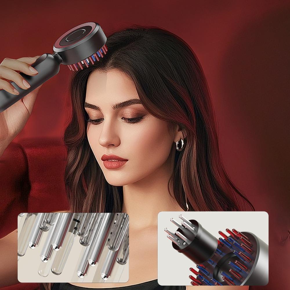 Multifunctional Introduction Liquid Head Massage Comb 2in 1 Vibrating Head Relaxation Tool Gift