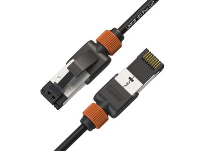 Кабель LAN LINKUP Cat7 с разъемами RJ45 10 гигабит, с двойным экранированием Ethernet для и Интернета, сетевой кабель категории 7, кабель 40G 30AWG, черный