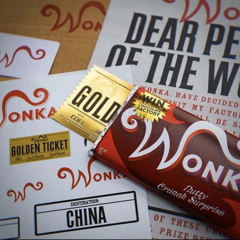 1 шт. Детские подарки Wonka Charlie Шоколадный золотой билет Аниме Золотой ваучер Брошь Значки на булавках Металлические значки Коллекция закладок